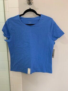 A New Day Women’s M Blue Crew Neck T-Shirt Cotton Blend